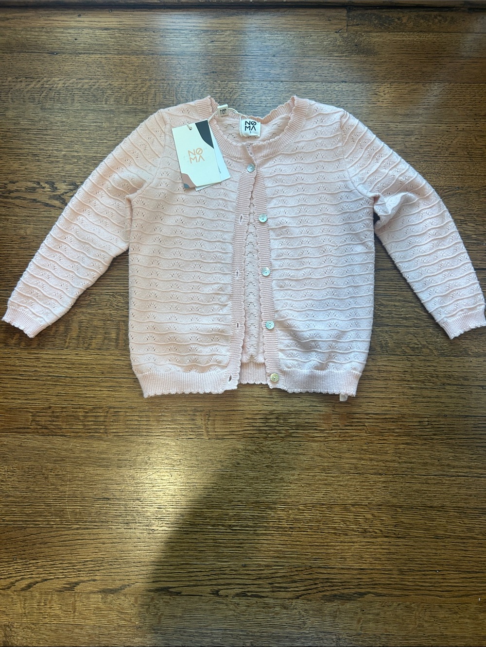 NOMA Soft Pink Knit Cardigan for Kids